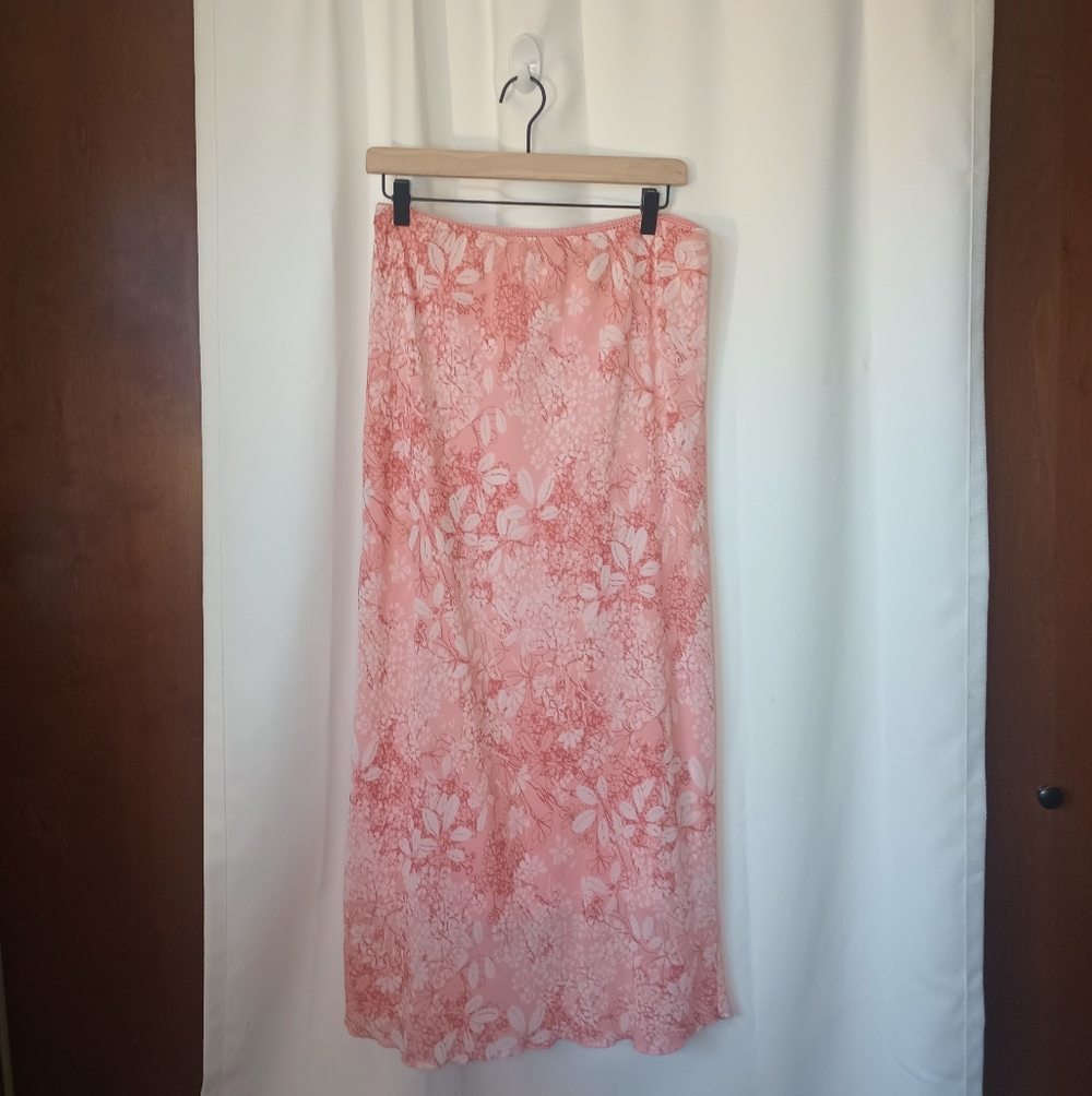 Wild Fable Womens Fairy Floral Maxi Skirt Large Pink Coquette Romantic Spring